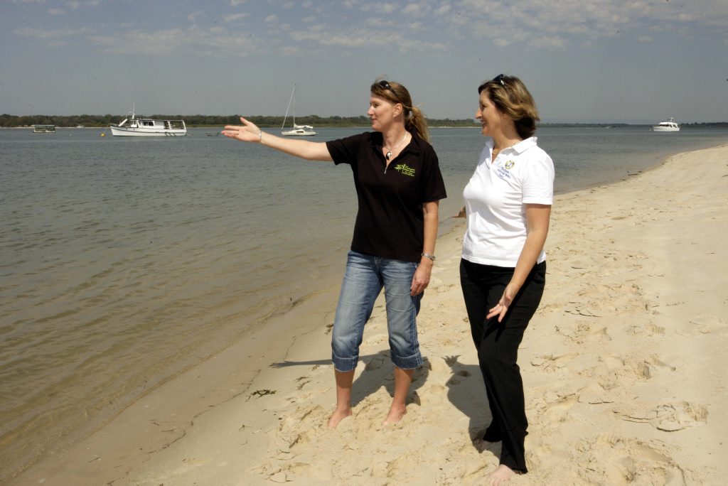 Liz Young and Joy Bristol look over the perfect location to bring tourists. Liz Young and Joy Bristol look over the perfect location to bring tourists.