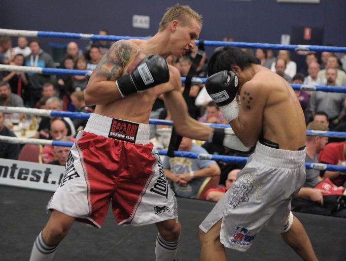 Cooper (left) taking on Roberto Lerio for the first time, at Kallangur in April. Cooper (left) taking on Roberto Lerio for the first time, at Kallangur in April.