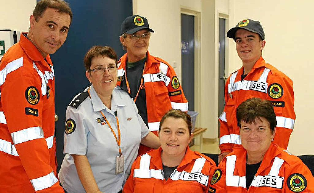 TO THE RESCUE: Neil Coulter, operations controller Sue Brown, Raymond de la Porte, Sheyne Paul, Judy Balderie and Jason Balderie. TO THE RESCUE: Neil Coulter, operations controller Sue Brown, Raymond de la Porte, Sheyne Paul, Judy Balderie and Jason Balderie.