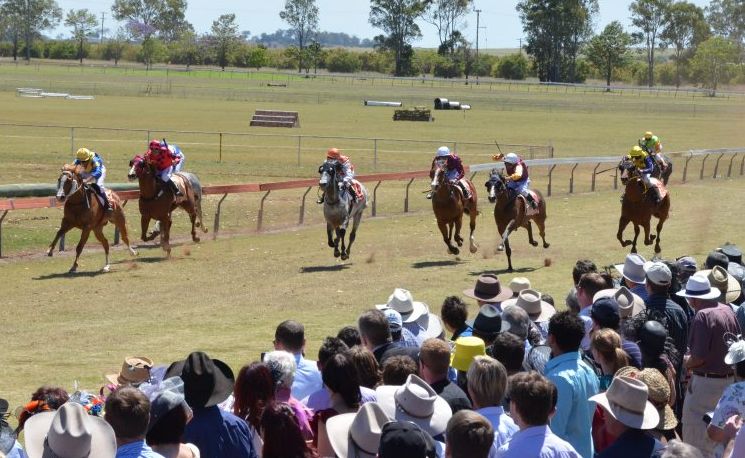 KUMBIA RACE DAY: The finishing stages of Tuesday's Rob Stewart Memorial/SB Times/BP Roadhouse Nanango Maiden Plate at Kumbia Race Club. KUMBIA RACE DAY: The finishing stages of Tuesday's Rob Stewart Memorial/SB Times/BP Roadhouse Nanango Maiden Plate at Kumbia Race Club.