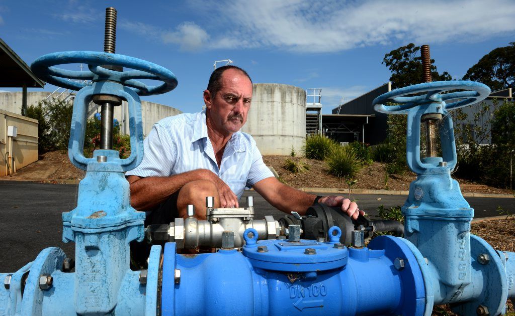 Gary Cain at Bray Park water treatment plant. Photo: John Gass / Daily News Gary Cain at Bray Park water treatment plant. Photo: John Gass / Daily News