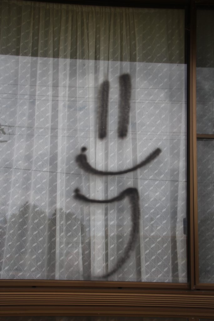 The smiley-faced tag scattered through East Warwick Photo: Erin Smith / Warwick Daily News The smiley-faced tag scattered through East Warwick Photo: Erin Smith / Warwick Daily News