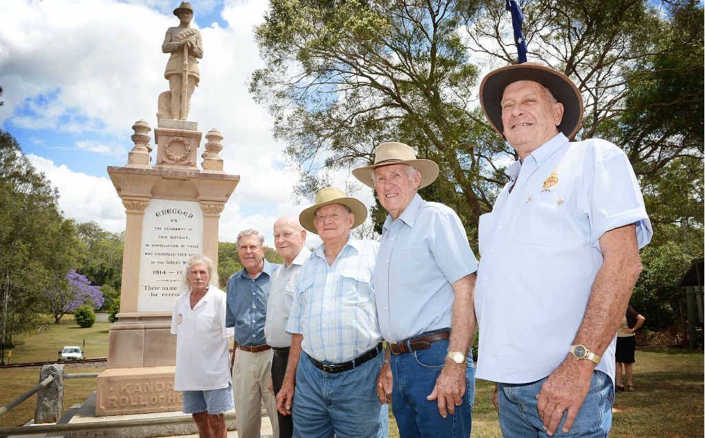 Peter Beebar, David Sims, Keith Haack, Kev English, John Williams and Phil Jensen show their gratitude to the State Government and the council for their work in ensuring wartime sacrifice will never be forgotten. Peter Beebar, David Sims, Keith Haack, Kev English, John Williams and Phil Jensen show their gratitude to the State Government and the council for their work in ensuring wartime sacrifice will never be forgotten.