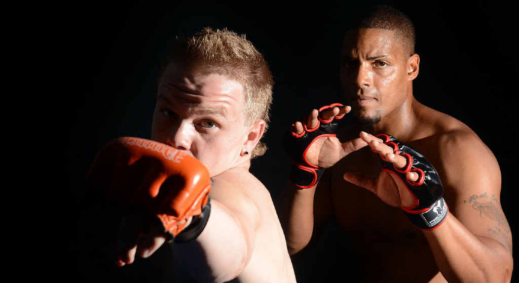 BIG HITTERS: Ipswich-based MMA fighters Zac Bennett and Michael McDaniel will be fighting in an upcoming cage fighting event on the bay side. BIG HITTERS: Ipswich-based MMA fighters Zac Bennett and Michael McDaniel will be fighting in an upcoming cage fighting event on the bay side.