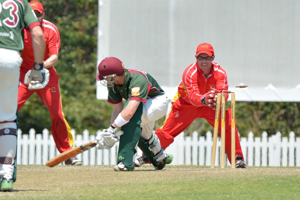Action between The Scorchers and Souths at John Blanck Oval. Ben Turner is stumped by Gerard Flegler off the bowling of Alex Day. Photo: John McCutcheon / Sunshine Coast Daily Action between The Scorchers and Souths at John Blanck Oval. Ben Turner is stumped by Gerard Flegler off the bowling of Alex Day. Photo: John McCutcheon / Sunshine Coast Daily