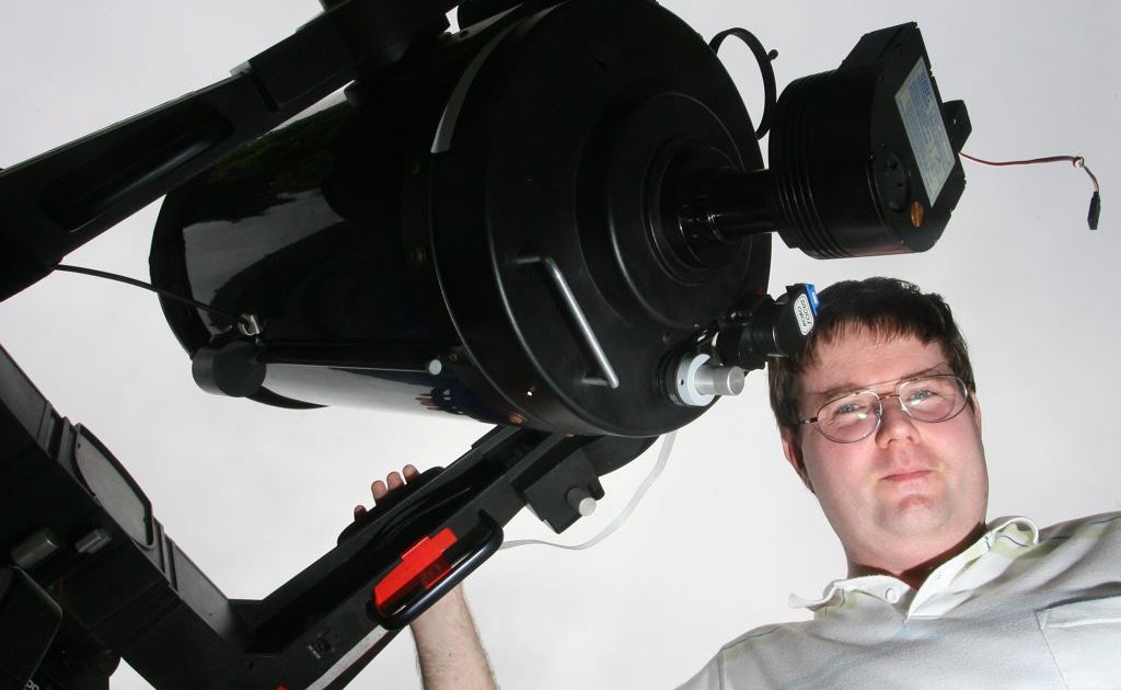 2009 is the International Year of Astronomy, Brendan Downs has seven telescopes. 2009 is the International Year of Astronomy, Brendan Downs has seven telescopes.