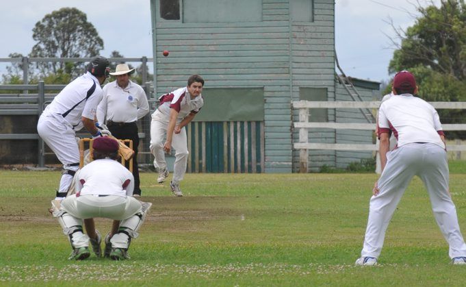 Jake Kroehnert bowls for Brothers in their CRCA match against Coutts Crossing on Saturday. Jake Kroehnert bowls for Brothers in their CRCA match against Coutts Crossing on Saturday.