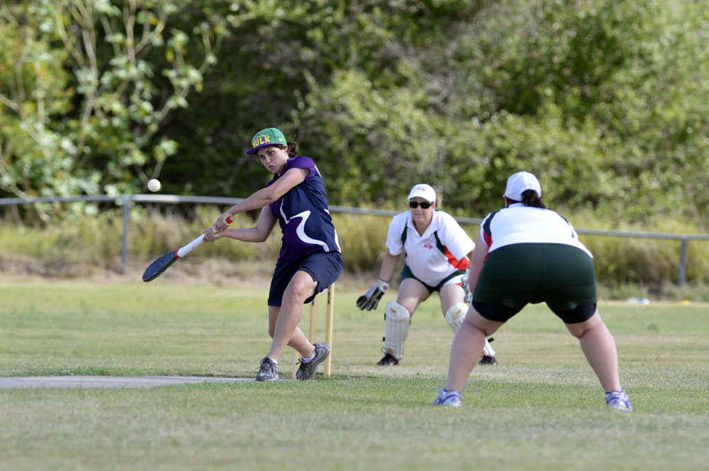 Action from the Pennants representative vigoro game between Ipswich (white) and Fassifern (purple). Photo: Claudia Baxter / The Queensland Times Action from the Pennants representative vigoro game between Ipswich (white) and Fassifern (purple). Photo: Claudia Baxter / The Queensland Times