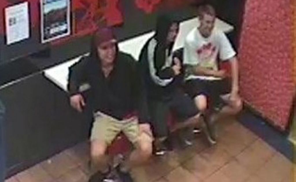 Help police find three men who attacked security guards. Help police find three men who attacked security guards.
