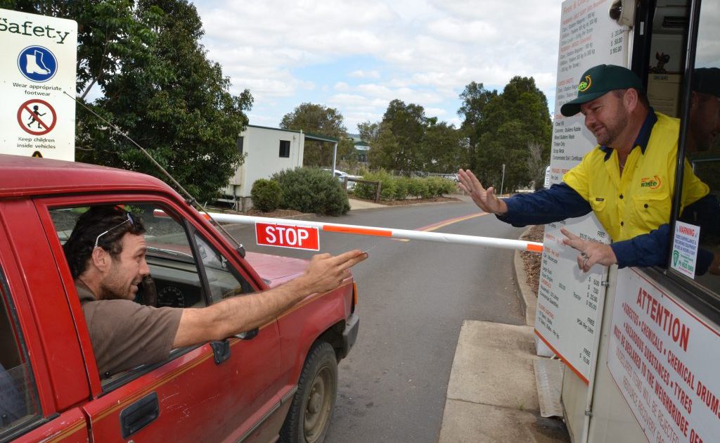 Council's Weighbridge Officer Mick Dalziell will be telling people to put their money away on Tip Free Day this Sunday, November 18. Council's Weighbridge Officer Mick Dalziell will be telling people to put their money away on Tip Free Day this Sunday, November 18.