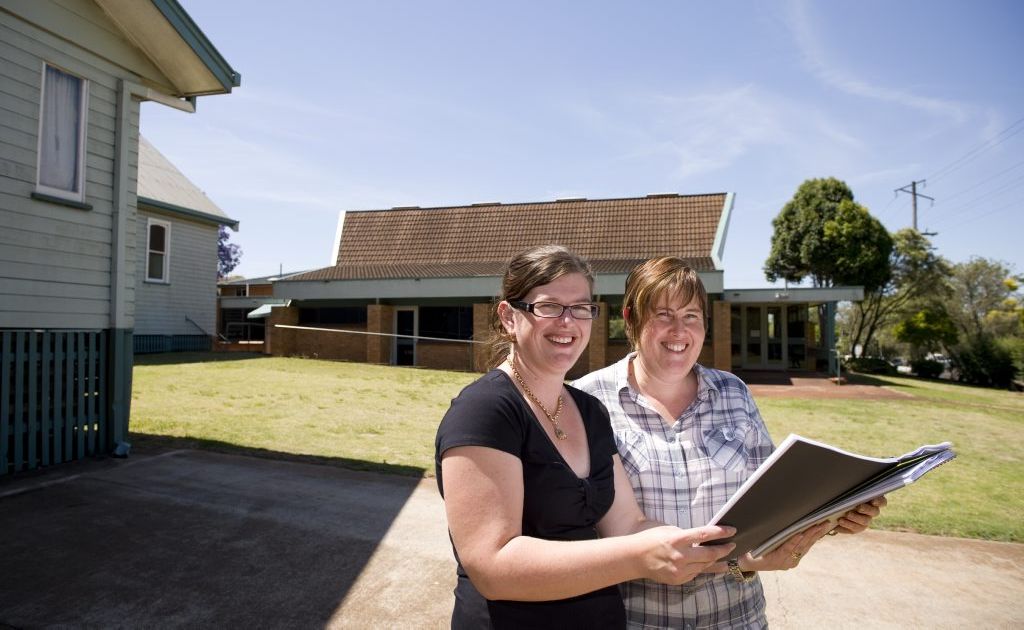 Paula Nicholls (left) and Pauline Newton from Lifeworks Uniting Church, which is selling its buildings and site at the corner of West and Stephen Sts to fund a major project in Glenvale. Paula Nicholls (left) and Pauline Newton from Lifeworks Uniting Church, which is selling its buildings and site at the corner of West and Stephen Sts to fund a major project in Glenvale.
