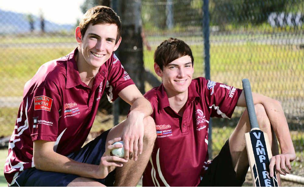 DOUBLE TROUBLE: Talented cricketers and twin brothers Sean (left) and Rowan Lutter have impressed many in Ipswich and beyond this season. DOUBLE TROUBLE: Talented cricketers and twin brothers Sean (left) and Rowan Lutter have impressed many in Ipswich and beyond this season.
