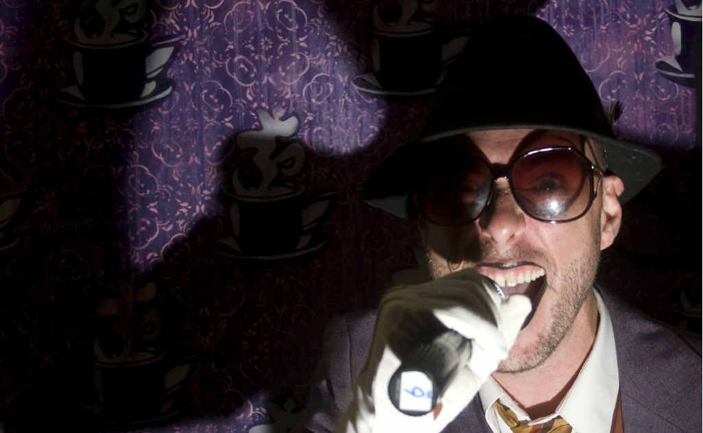 ON THE MIC: Slam master David ‘Ghostboy’ Stavanger. ON THE MIC: Slam master David ‘Ghostboy’ Stavanger.