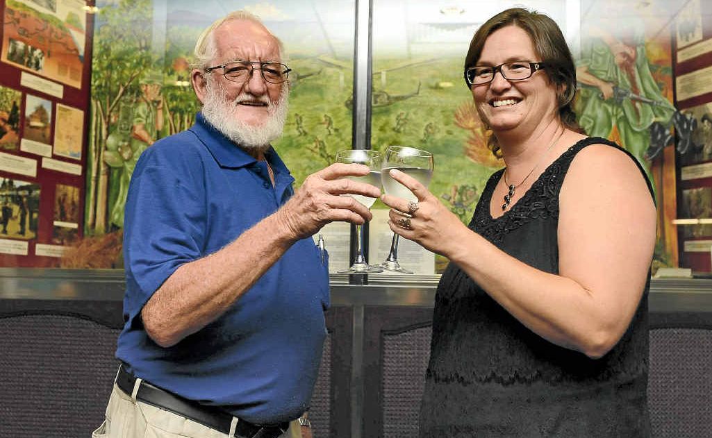 Clarence Valley Vietnam Veterans Association president Eric Lynn and Karen Greedy celebrate the veterans' donation. Clarence Valley Vietnam Veterans Association president Eric Lynn and Karen Greedy celebrate the veterans' donation.