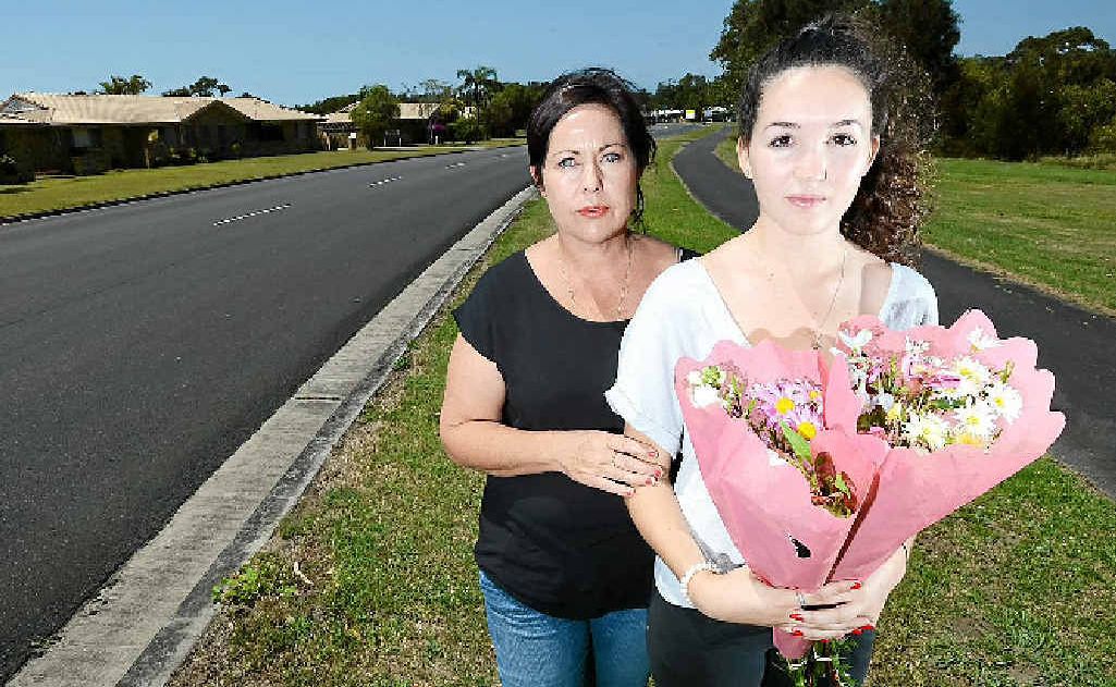 Maria Melville and Matilda Regan at the site where Rita Murphy was fatally stuck by a vehicle. Photo: Patrick Gorbunovs Maria Melville and Matilda Regan at the site where Rita Murphy was fatally stuck by a vehicle. Photo: Patrick Gorbunovs