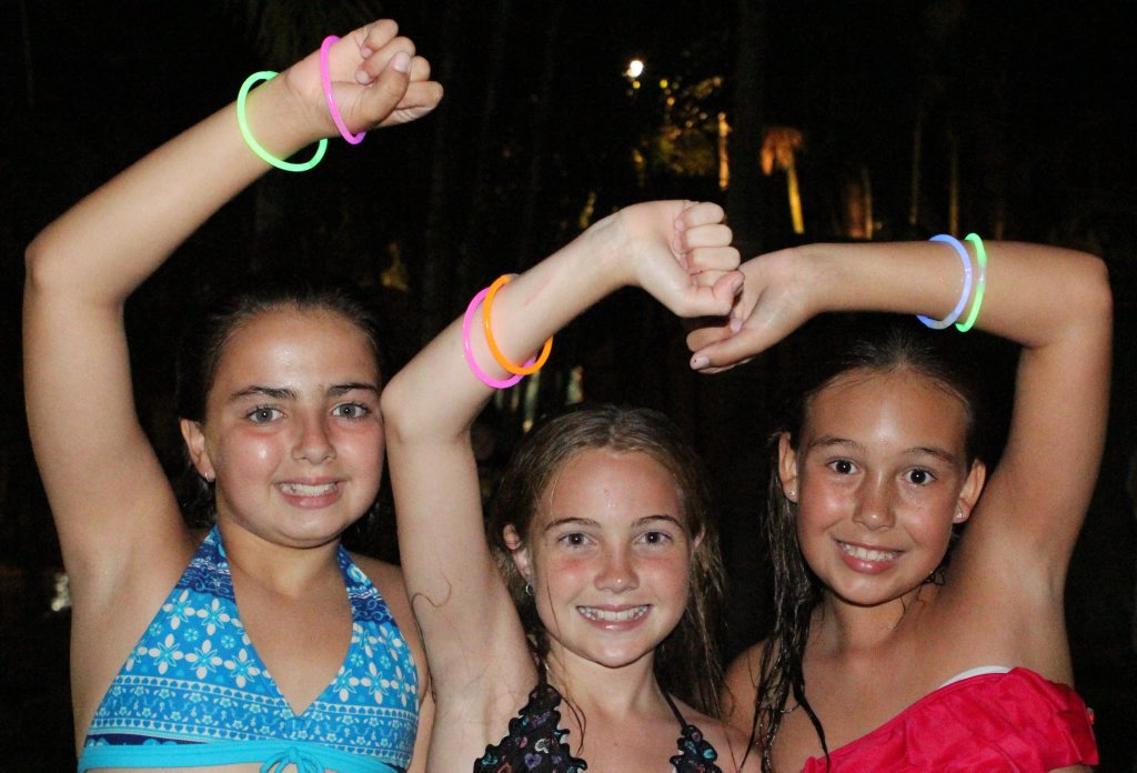 Lily Cameron, Lorinna Peach and Charlotte Brock took part in the Wii Just Dance world record attempt at BIG4 Adventure Whitsunday on Saturday night. Photo Sharon Smallwood / Whitsunday Times Lily Cameron, Lorinna Peach and Charlotte Brock took part in the Wii Just Dance world record attempt at BIG4 Adventure Whitsunday on Saturday night. Photo Sharon Smallwood / Whitsunday Times