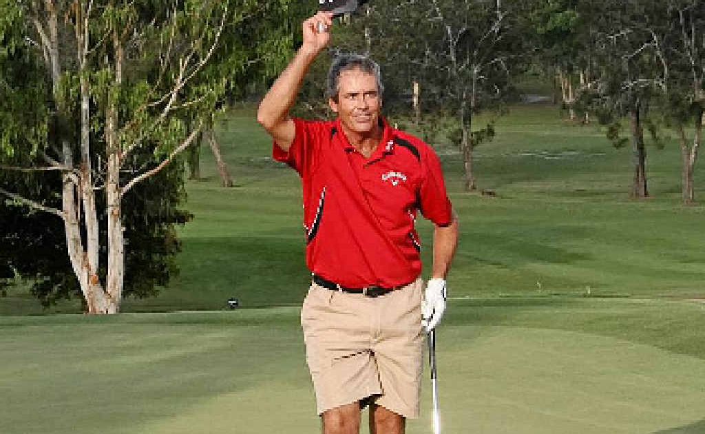 HAPPY WINNER: Ian Baker-Finch acknowledges the crowd after putting out on the final hole last year. HAPPY WINNER: Ian Baker-Finch acknowledges the crowd after putting out on the final hole last year.