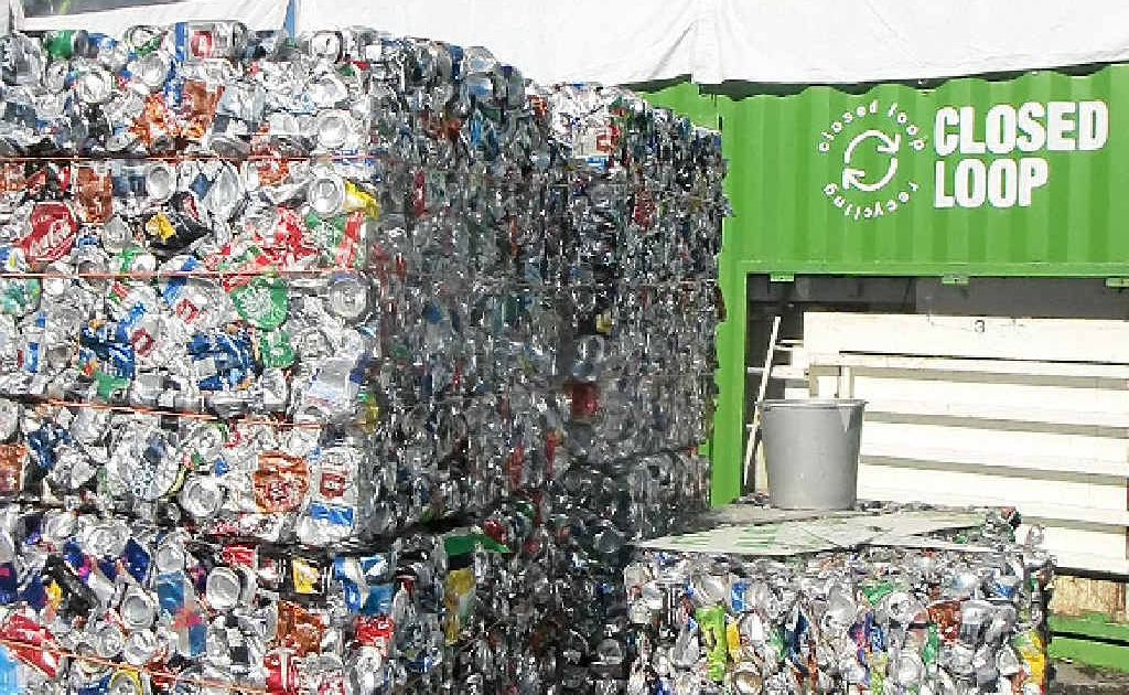 BALED OUT: Some of the bales of recycled stuff spat out by Murf, Splendour’s latest green initiative. BALED OUT: Some of the bales of recycled stuff spat out by Murf, Splendour’s latest green initiative.