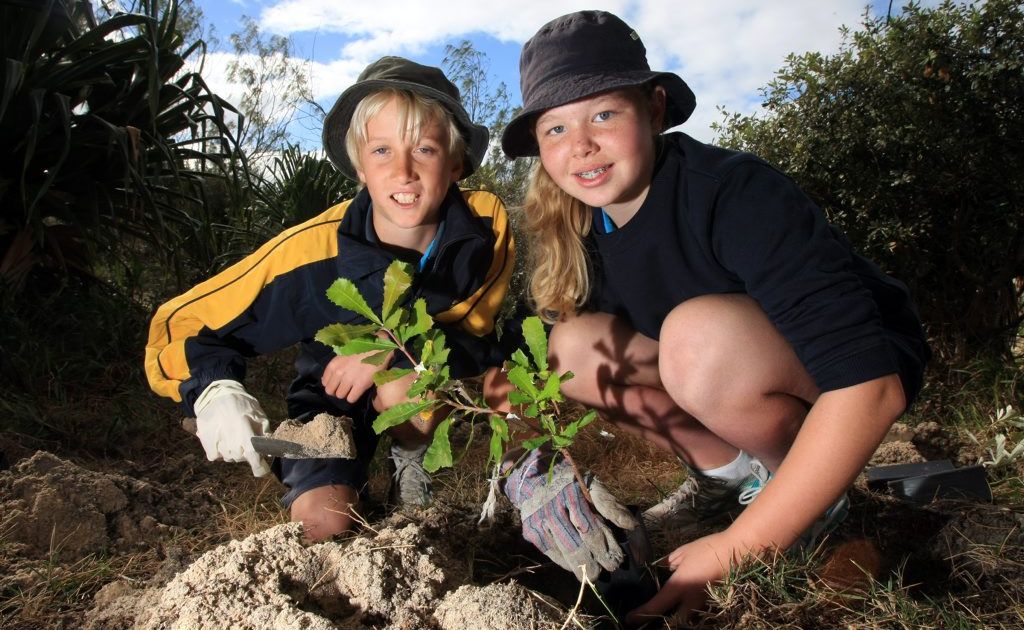 Dylan Greenup and Emily Harvey in grade 6 for Cabarita Dunecare. Photo: John Gass / Tweed Daily News Dylan Greenup and Emily Harvey in grade 6 for Cabarita Dunecare. Photo: John Gass / Tweed Daily News