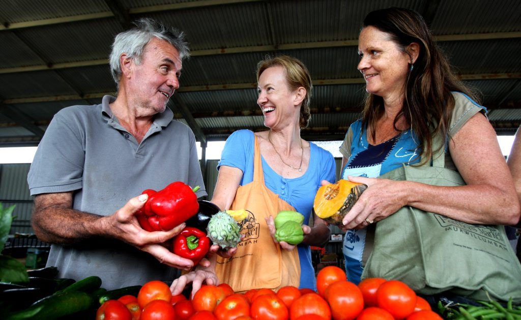 At the Caldera Farmers market (from left) are Des Cecil, Vicki Barnes and Deb Fuller. Photo: John Gass / Daily News At the Caldera Farmers market (from left) are Des Cecil, Vicki Barnes and Deb Fuller. Photo: John Gass / Daily News