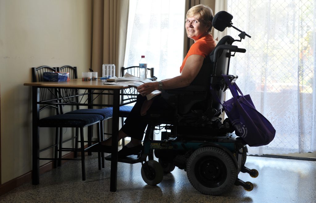 Lyn Elsley talks about her life with paraplegia. Lyn Elsley talks about her life with paraplegia.