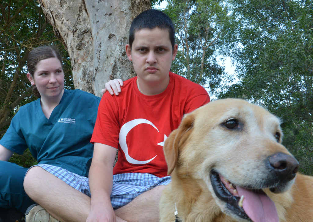 BITTER SWEET: Jordan Carroll has found Spike a new home with Stephanie Hampson and her family. BITTER SWEET: Jordan Carroll has found Spike a new home with Stephanie Hampson and her family.
