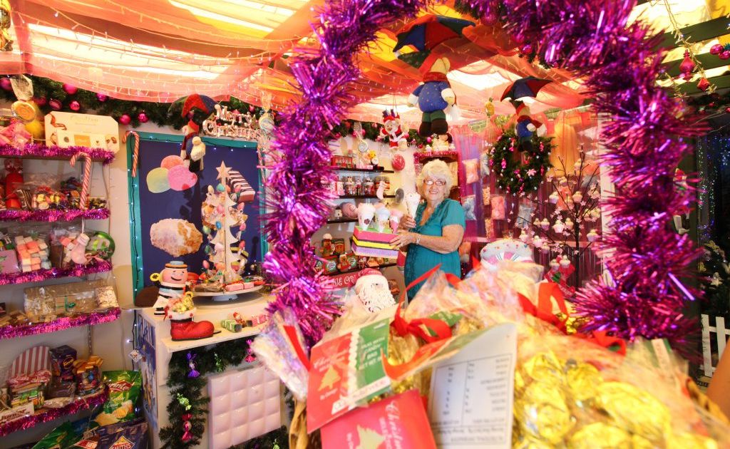 Faye Trewick at her amazing Christmas lights display in her home at Woodridge. Photo: Inga Williams / The Satellite Faye Trewick at her amazing Christmas lights display in her home at Woodridge. Photo: Inga Williams / The Satellite