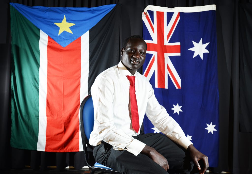 Johnson Maker-Adeng recently graduated from The Universirt of Queensland with a Bachelor of Science and a Bachelor of Economics. Photo Patrick Gorbunovs / The Northern Star Johnson Maker-Adeng recently graduated from The Universirt of Queensland with a Bachelor of Science and a Bachelor of Economics. Photo Patrick Gorbunovs / The Northern Star