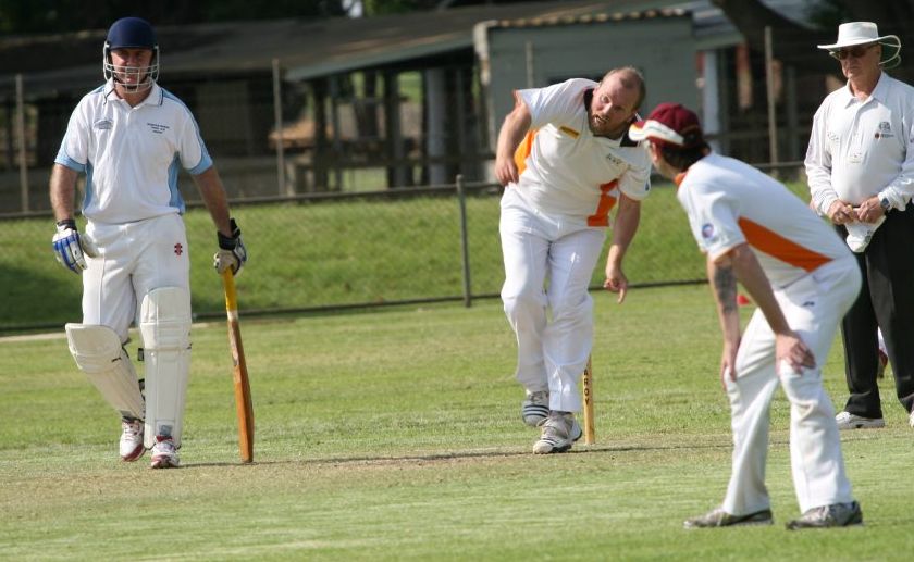 TWO DAYERS CONCLUDE: Kingaroy RSL captain Darren Geiger fires down a delivery during the closing stages of the two day match between Kingaroy RSL and Wooroolin Warriors. TWO DAYERS CONCLUDE: Kingaroy RSL captain Darren Geiger fires down a delivery during the closing stages of the two day match between Kingaroy RSL and Wooroolin Warriors.