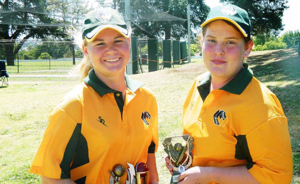 Ipswich pair Kimberley Blanchfield and Lexie Muller. Ipswich pair Kimberley Blanchfield and Lexie Muller.