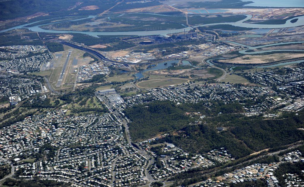 Aerial View of Gladstone. Aerial View of Gladstone.