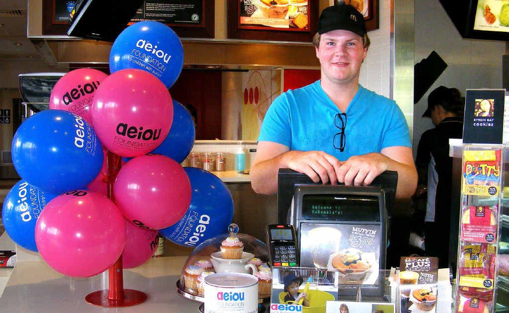 GOT THE BLUES: McDonald’s staff, including Zachary Turner, turned blue for AEIOU. GOT THE BLUES: McDonald’s staff, including Zachary Turner, turned blue for AEIOU.