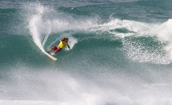 Valla Beach's Heath Joske delivered an inspired performance at the Vans World Cup of Surfing to qualify for the round of 96. Valla Beach's Heath Joske delivered an inspired performance at the Vans World Cup of Surfing to qualify for the round of 96.