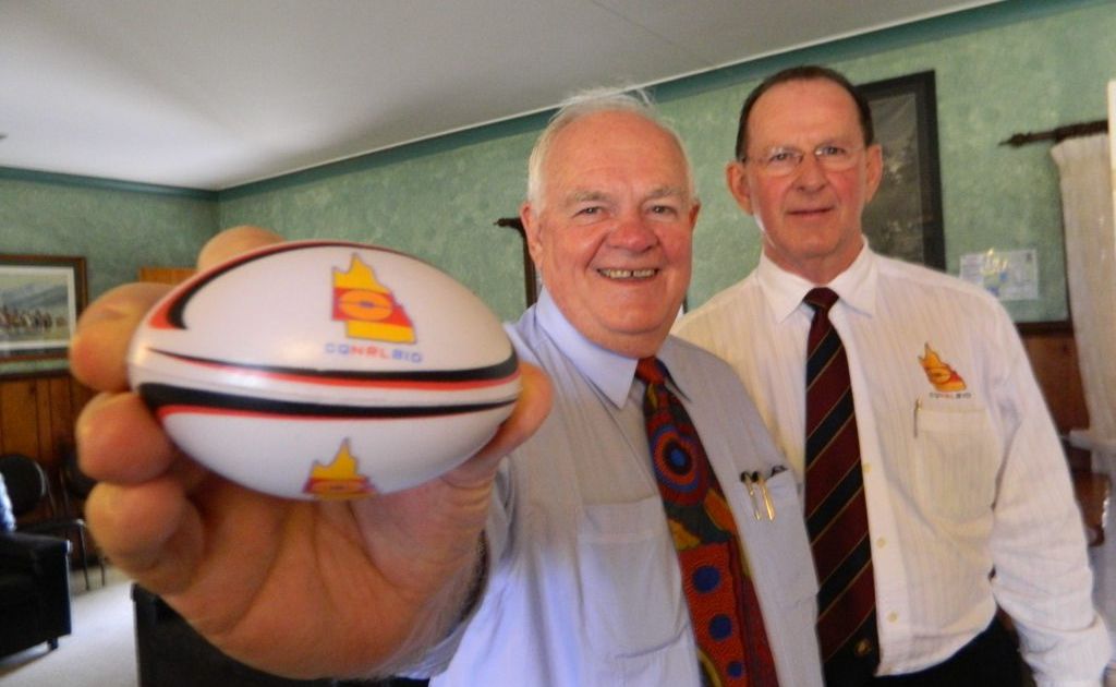 CQ NRL Bid and chairman Geoff Murphy and CEO Denis Keefe. CQ NRL Bid and chairman Geoff Murphy and CEO Denis Keefe.