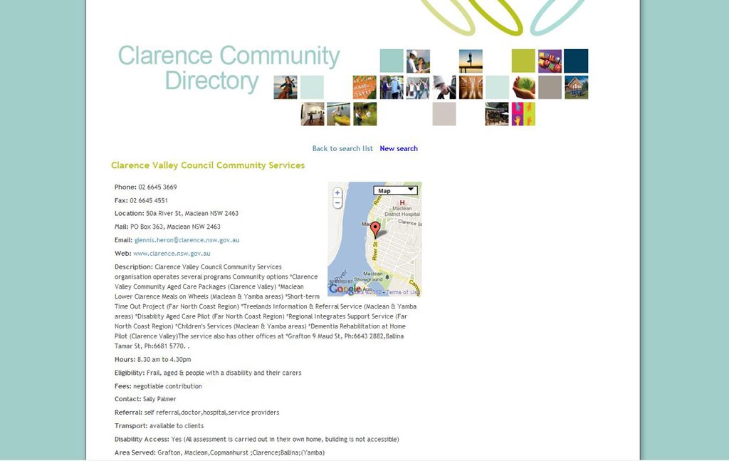 A screenshot of the online council directory. A screenshot of the online council directory.