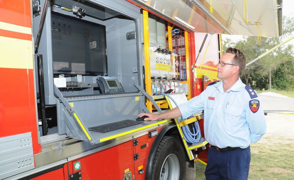 The truck is about the same size as a standard fire truck but features a top-notch computer and communications system, which can allow on-the-spot firefighters to liaise with other stations, offices and government departments from the field. The truck is about the same size as a standard fire truck but features a top-notch computer and communications system, which can allow on-the-spot firefighters to liaise with other stations, offices and government departments from the field.