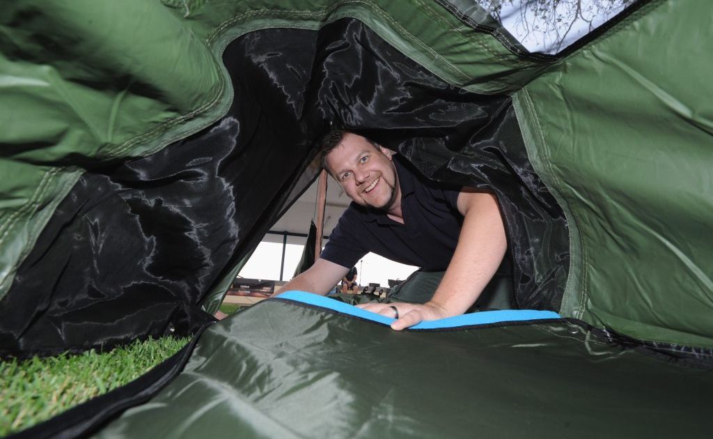 More than 100 backpack beds have been donated by those involved to charity We Care 2 and will be distributed to local homeless More than 100 backpack beds have been donated by those involved to charity We Care 2 and will be distributed to local homeless