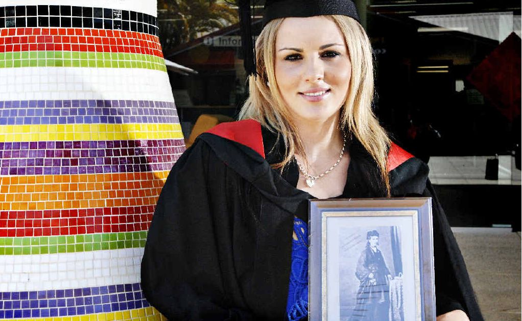 IN THE FAMILY: Taylor Alexander, of Evans Head, used her great-great-great-grandmother Ellen Martha Mathews as a role model and is now graduating with a Bachelor of Midwifery from SCU. IN THE FAMILY: Taylor Alexander, of Evans Head, used her great-great-great-grandmother Ellen Martha Mathews as a role model and is now graduating with a Bachelor of Midwifery from SCU.