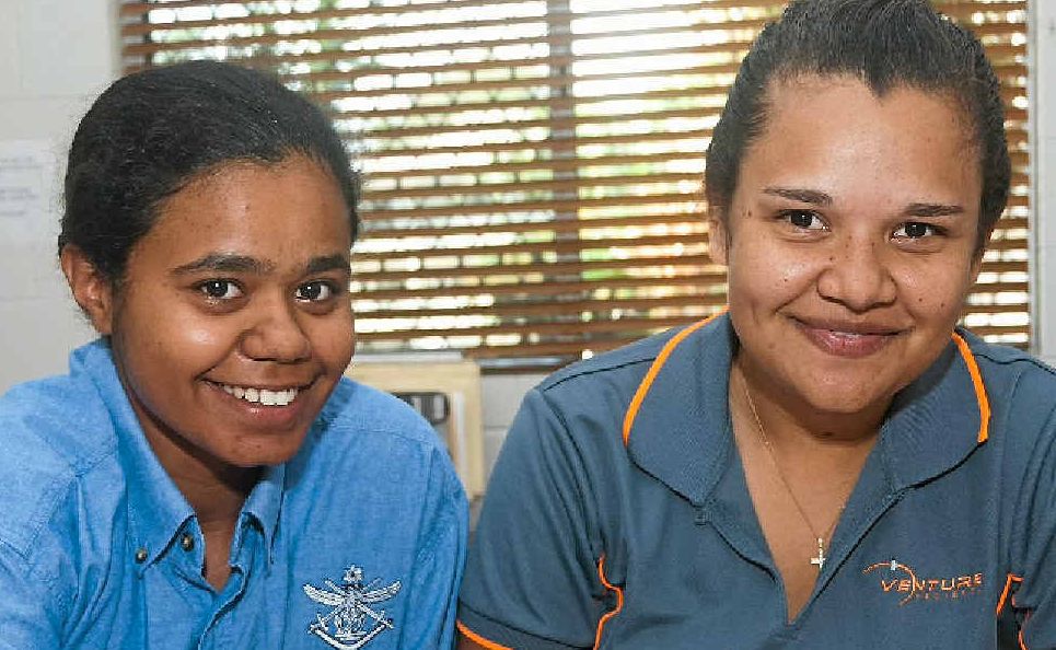 UP AND AWAY: Rockhampton’s Shenade Hill and North Queensland’s Danica Reisener check out their options in the local paper. UP AND AWAY: Rockhampton’s Shenade Hill and North Queensland’s Danica Reisener check out their options in the local paper.