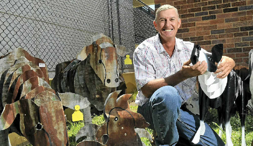 METAL MASTERPIECES: Michael Walsh spends roughly six hours creating an animal and so far credits the sheep as his favourite to make. He is one of many exhibitors showcasing his homemade products at the Bush Christmas Exhibition. METAL MASTERPIECES: Michael Walsh spends roughly six hours creating an animal and so far credits the sheep as his favourite to make. He is one of many exhibitors showcasing his homemade products at the Bush Christmas Exhibition.