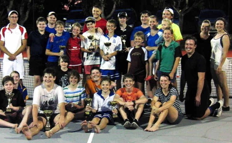 Ipswich Tennis Centre players and coaches enjoy a fun day at the Tivoli venue. Ipswich Tennis Centre players and coaches enjoy a fun day at the Tivoli venue.