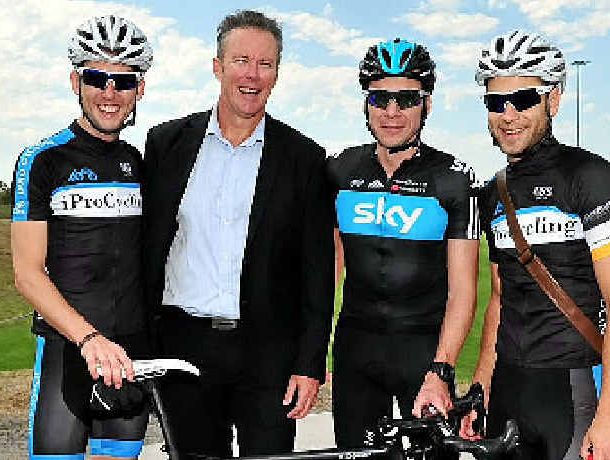 RIDE ON: Russell Green (2nd from left) with (from left) Ben Johnston, Jeremy Hunt and Ben Kersten. RIDE ON: Russell Green (2nd from left) with (from left) Ben Johnston, Jeremy Hunt and Ben Kersten.