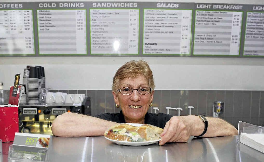 Diana Tagget, owner of Zest Cafe in Goonellabah, refuses to charge her customers a surcharge on weekends. Photo Cathy Adams / The Northern Star Diana Tagget, owner of Zest Cafe in Goonellabah, refuses to charge her customers a surcharge on weekends. Photo Cathy Adams / The Northern Star