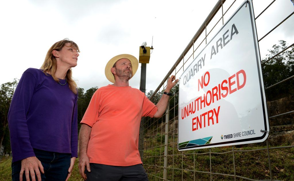 Katie Milne and Gary Bagnall at the council quarry. Katie Milne and Gary Bagnall at the council quarry.