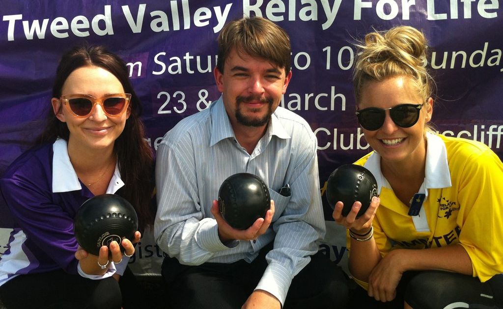 Rhian Paton-Kelly (Cancer Council), Michael Armstrong, Emily Pettitt (Cancer Council) at Sunday’s dedication.
Rhian Paton-Kelly (Cancer Council), Michael Armstrong, Emily Pettitt (Cancer Council) at Sunday’s dedication.