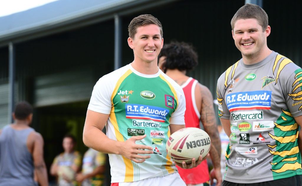 Jacob Ling (right) and James Furminger enjoy a break during pre-seaon training with the Ipswich Jets. Jacob Ling (right) and James Furminger enjoy a break during pre-seaon training with the Ipswich Jets.