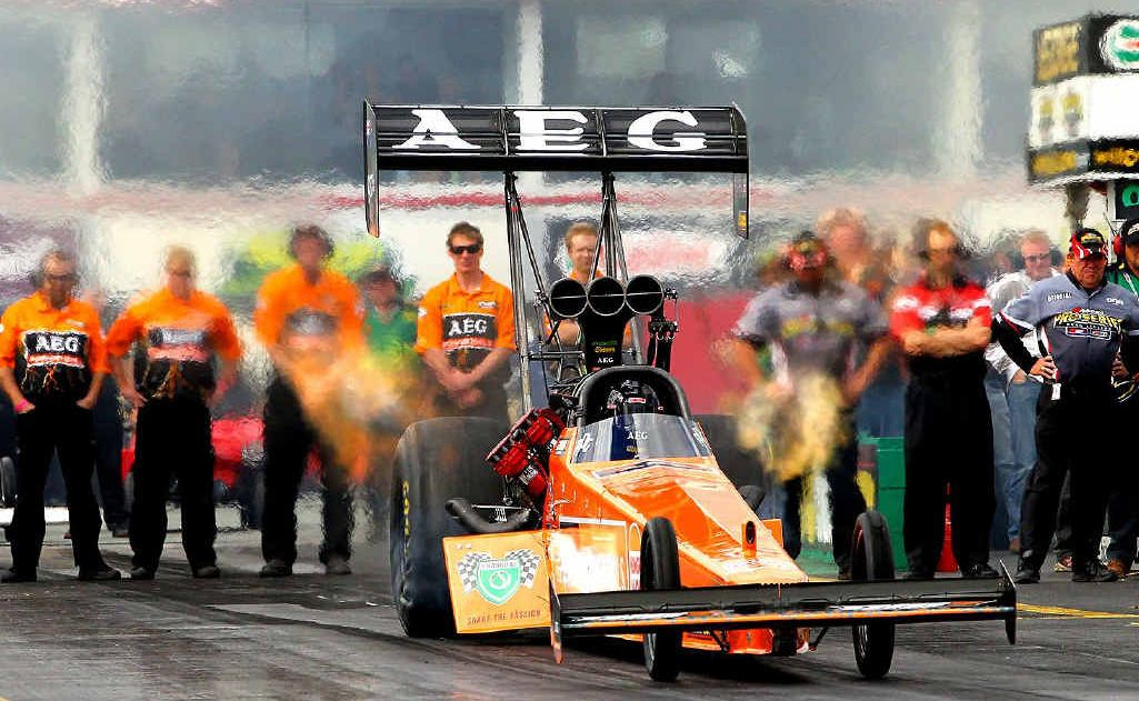 BURNING RUBBER: Winternationals Top Fuel champion Darren Morgan in action at Willowbank Raceway. BURNING RUBBER: Winternationals Top Fuel champion Darren Morgan in action at Willowbank Raceway.