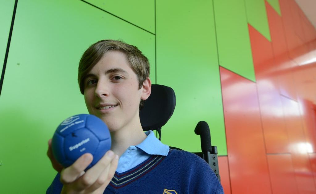 Tait Jenkins is a talented boccia player who has been earmarked for the 2016 paralympics. Photo Marc Stapelberg / The Northern Star Tait Jenkins is a talented boccia player who has been earmarked for the 2016 paralympics. Photo Marc Stapelberg / The Northern Star