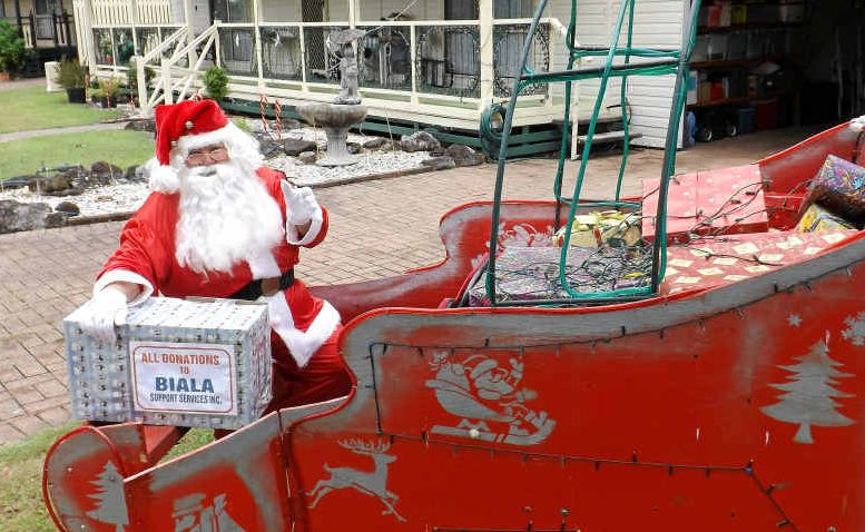 HO, HO, HO: Santa Claus will be at the Sanctuary Village, Lennox Head, light up in aid of Biala Support Services in Ballina. HO, HO, HO: Santa Claus will be at the Sanctuary Village, Lennox Head, light up in aid of Biala Support Services in Ballina.