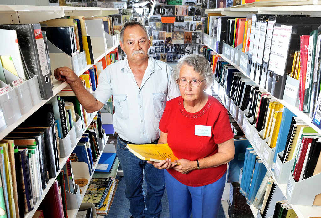 HERITAGE VALUE: Ipswich Genealogical Society secretary Audrey Dillon and Ipswich Historical Society president Ian Wilson fear the loss of historical records and buildings if the State Government goes ahead with the sale of the former Blackstone State School. HERITAGE VALUE: Ipswich Genealogical Society secretary Audrey Dillon and Ipswich Historical Society president Ian Wilson fear the loss of historical records and buildings if the State Government goes ahead with the sale of the former Blackstone State School.